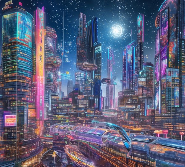 科技壁纸，未来城市的视觉盛宴